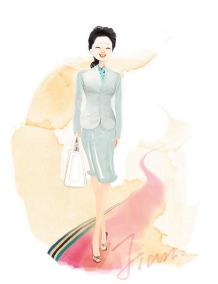 Cartoon-Bilder von Chinas First Lady