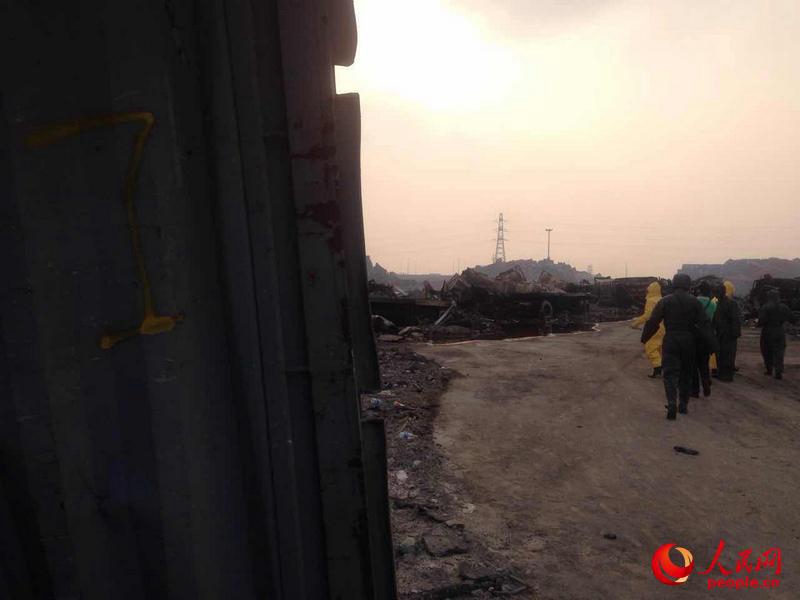 Milit?rische Spezialkr?fte r?umen in Tianjin auf