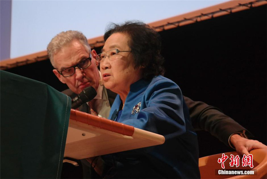 Nobelpreistr?gerin Tu Youyou h?lt Vortrag in Stockholm