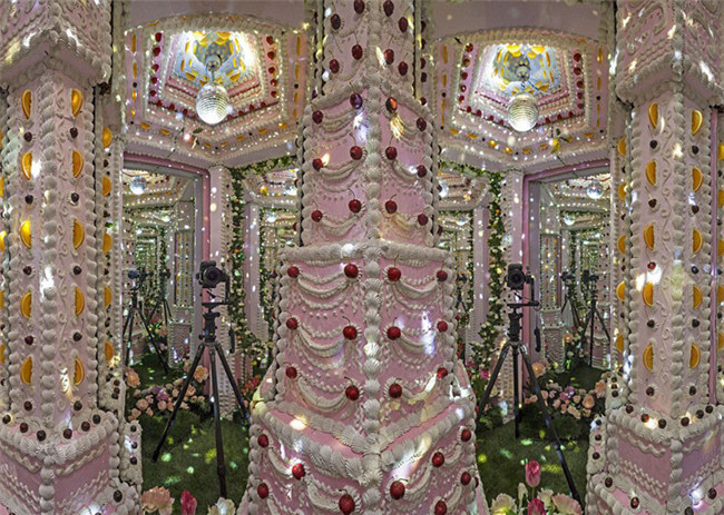 US-Künstler schaffen Ausstellungshalle aus Kuchen