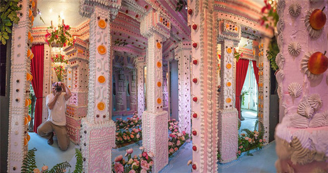 US-Künstler schaffen Ausstellungshalle aus Kuchen