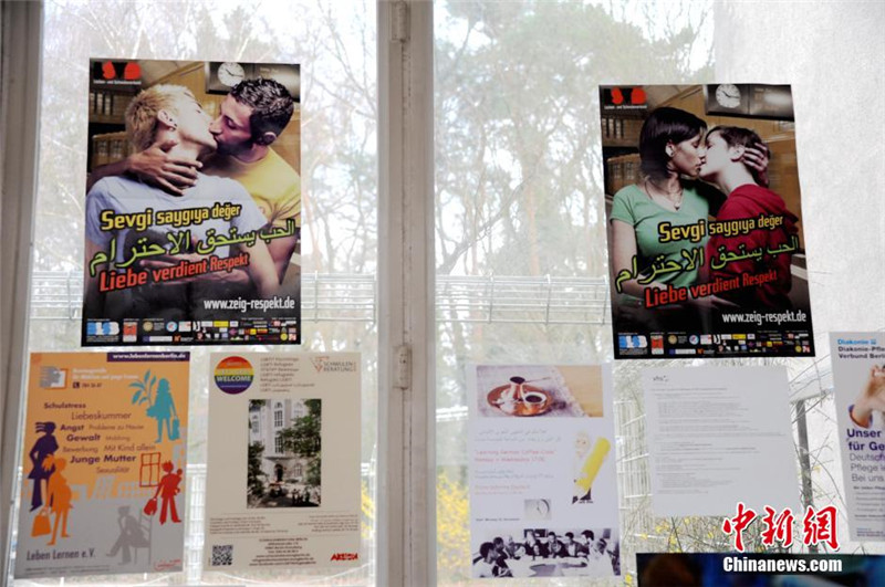 Besuch eines Flüchtlingsheims in Berlin