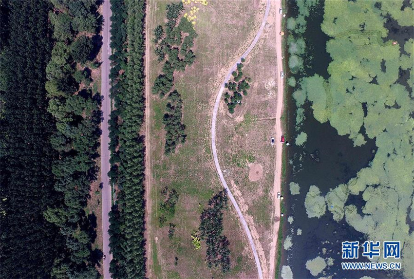 Luftbilder: Chaobai-Flussauenpark in Tianjin