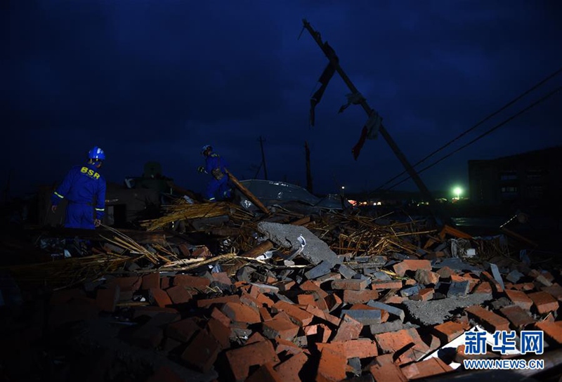 Starke Unwetter suchen Nord-Jiangsu heim 