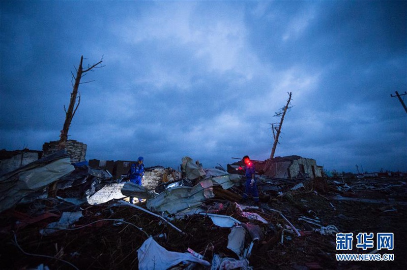 Starke Unwetter suchen Nord-Jiangsu heim 
