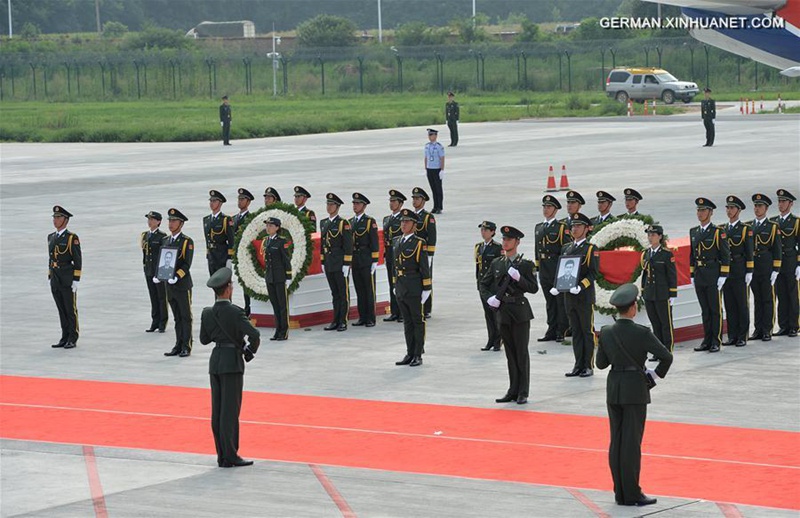 Rückführung der chinesischen UN-Friedensw?chter nach Zhengzhou