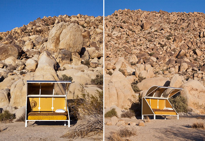 Camping auf dem Mars in Kalifornien