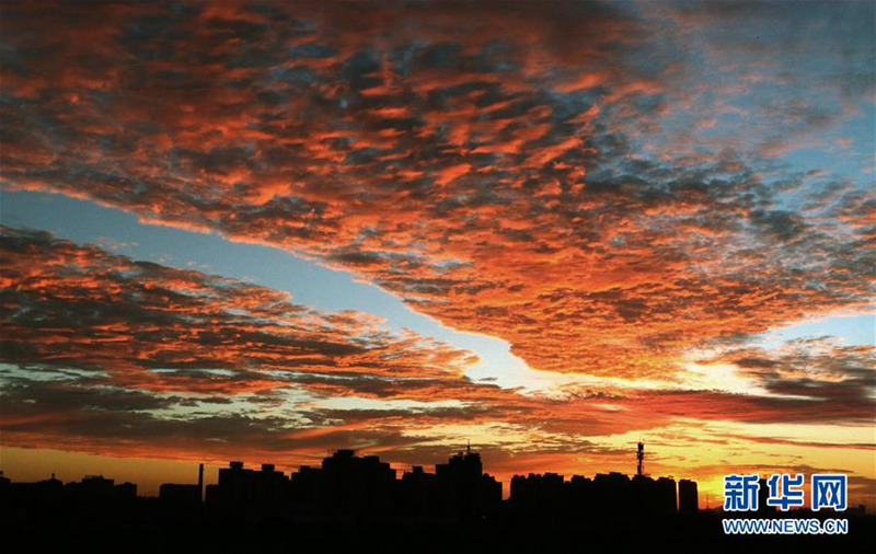 Wundersch?ner Sonnenuntergang in Beijing
