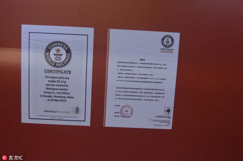 Weltgr??ter Goldring erstmals in Shanghai