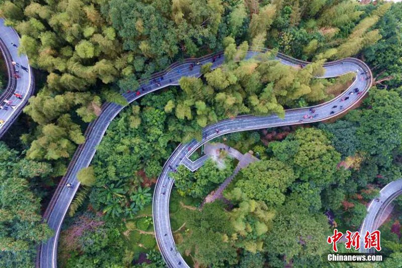 Der sch?nste Steg Fuzhous aus der Vogelperspektive