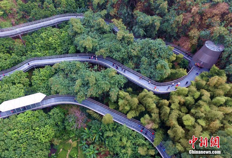 Der sch?nste Steg Fuzhous aus der Vogelperspektive