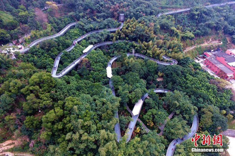 Der sch?nste Steg Fuzhous aus der Vogelperspektive