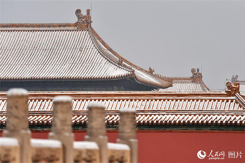 Schneelandschaft in der Verbotenen Stadt