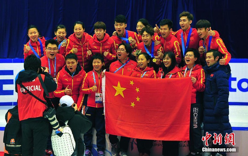 Chinas Shorttrack-Team konnte in Sapporo seine Ziele erreichen