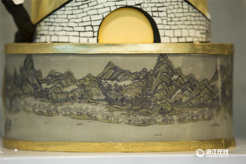 Zehn Top-Sehenswürdigkeiten des Westsees auf einem Fondantkuchen