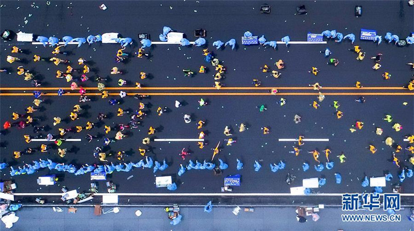 Marathon in der Yangtse-Stadt Wuhan