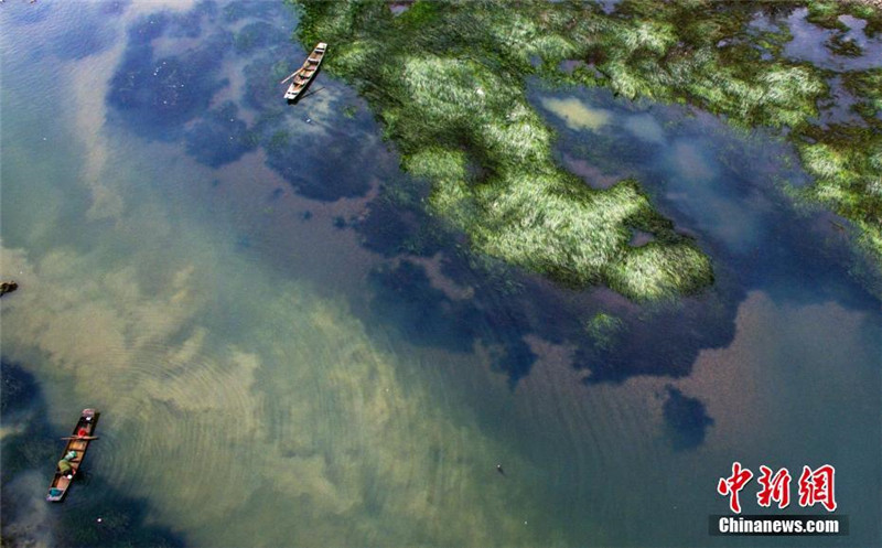 Luftaufnahmen des Xiannü-Sees in Jiangxi