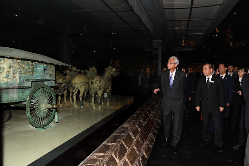Pr?sident aus Myanmar besucht Museum von Qin-Mausoleum