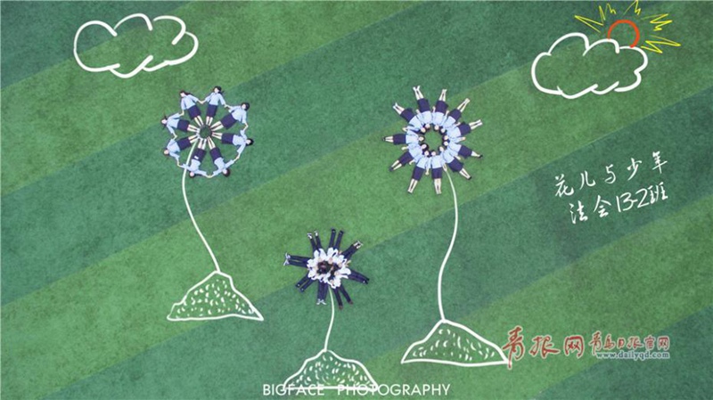 Innovative Abschlussfotos von Qingdaoer Hochschulabsolventen