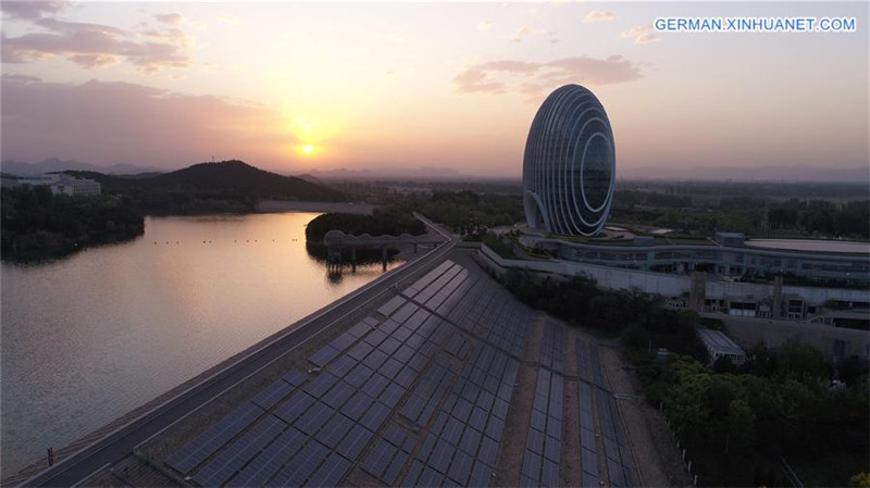 Landschaft des Yanqi-See-Ferienortes