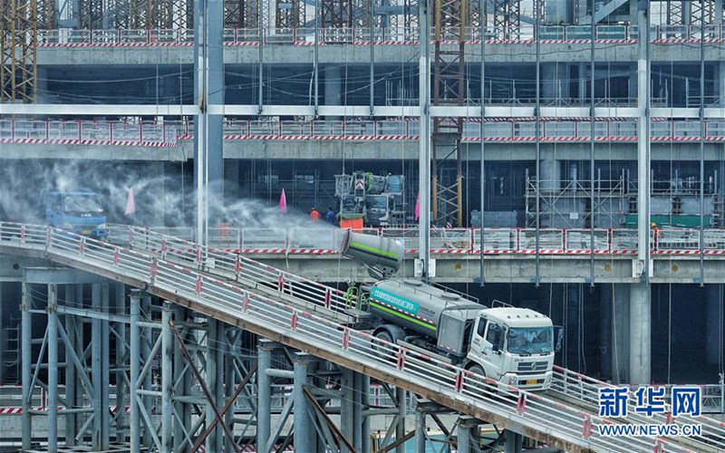 Beijings neuer internationaler Flughafen im Bau