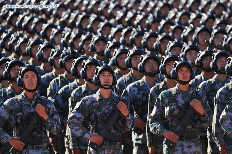 Truppen treffen Vorbereitungen für eine Milit?rparade in der Inneren Mongolei