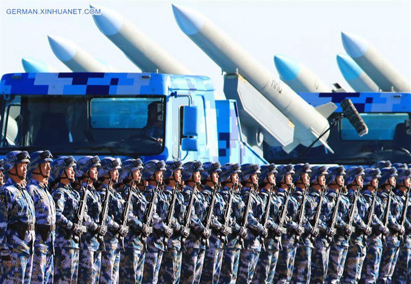 Truppen treffen Vorbereitungen für eine Milit?rparade in der Inneren Mongolei