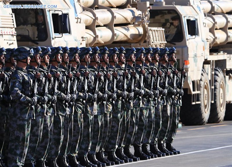 Truppen treffen Vorbereitungen für eine Milit?rparade in der Inneren Mongolei