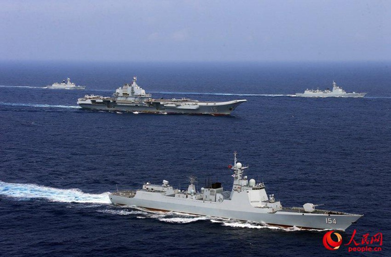 Die Kampfgruppe des Flugzeugtr?gers Liaoning führte Konfrontationsübungen durch