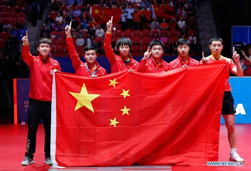 China gewinnt  bei der Tischtennis-Weltmeisterschaft den 9. Titel in Folge