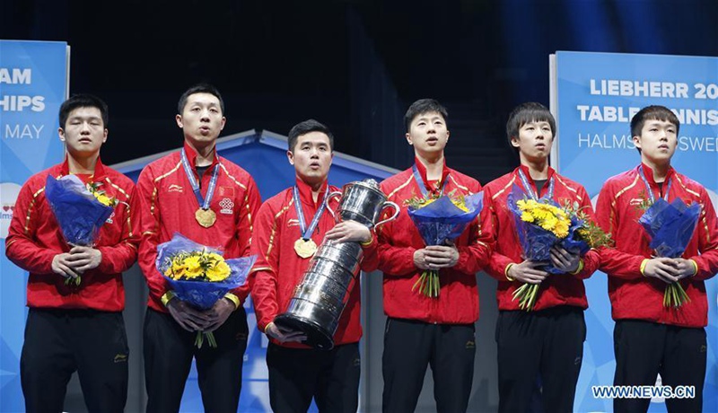 China gewinnt  bei der Tischtennis-Weltmeisterschaft den 9. Titel in Folge