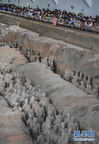 Terrakotta-Armee haben zu Sommerferien starken Besuch