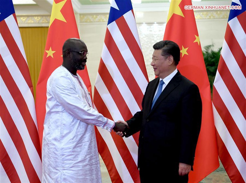 Xi Jinping trifft liberianischen Pr?sidenten in Beijing