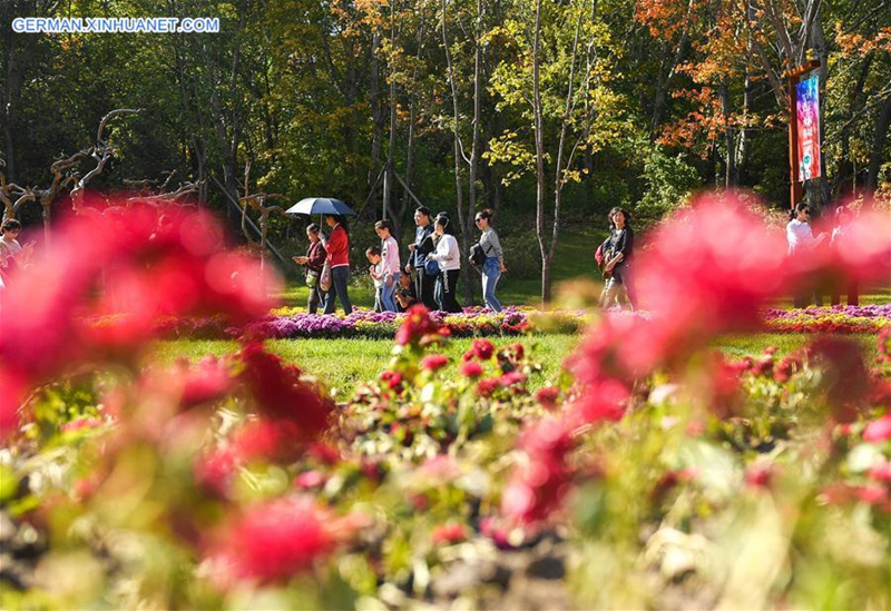 Herbstlandschaft im ?kologischen Park in Jilin