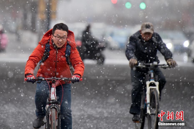 Schneefall in Nordchina