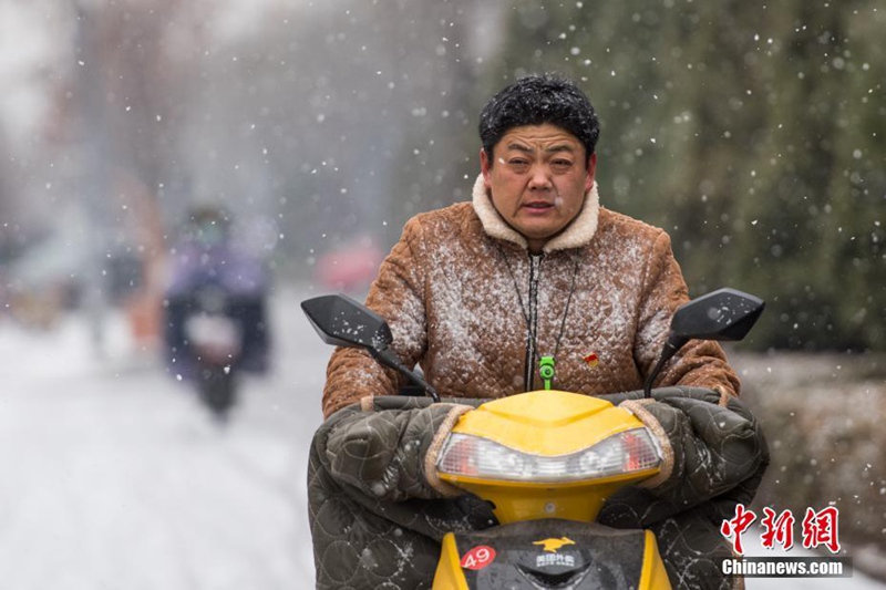 Schneefall in Nordchina