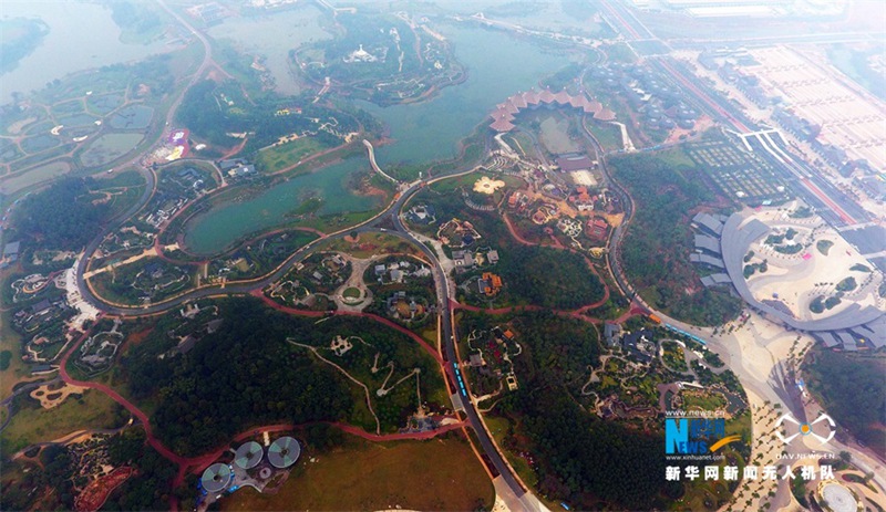 Wundersch?ne Luftaufnahmen der Gartenexpo in Guangxi