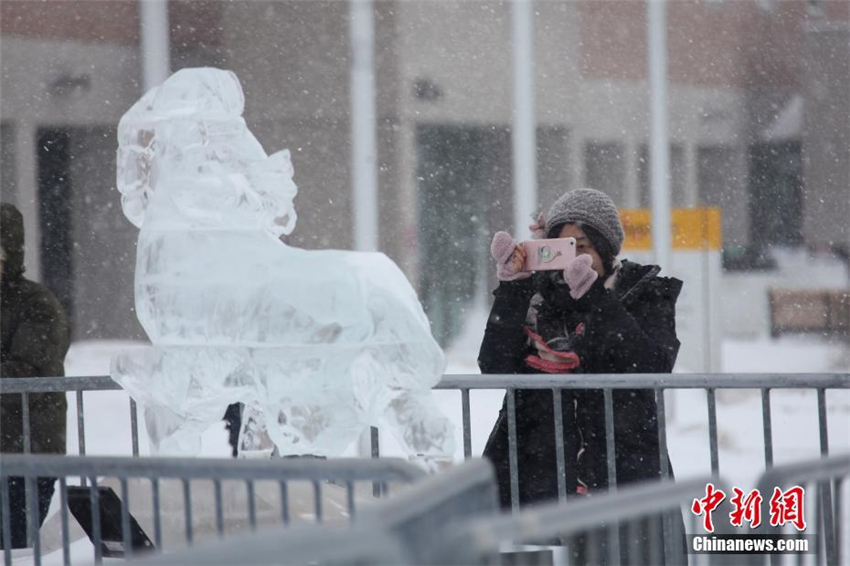 Eisskulpturen aus Harbin in Kanada ausgestellt