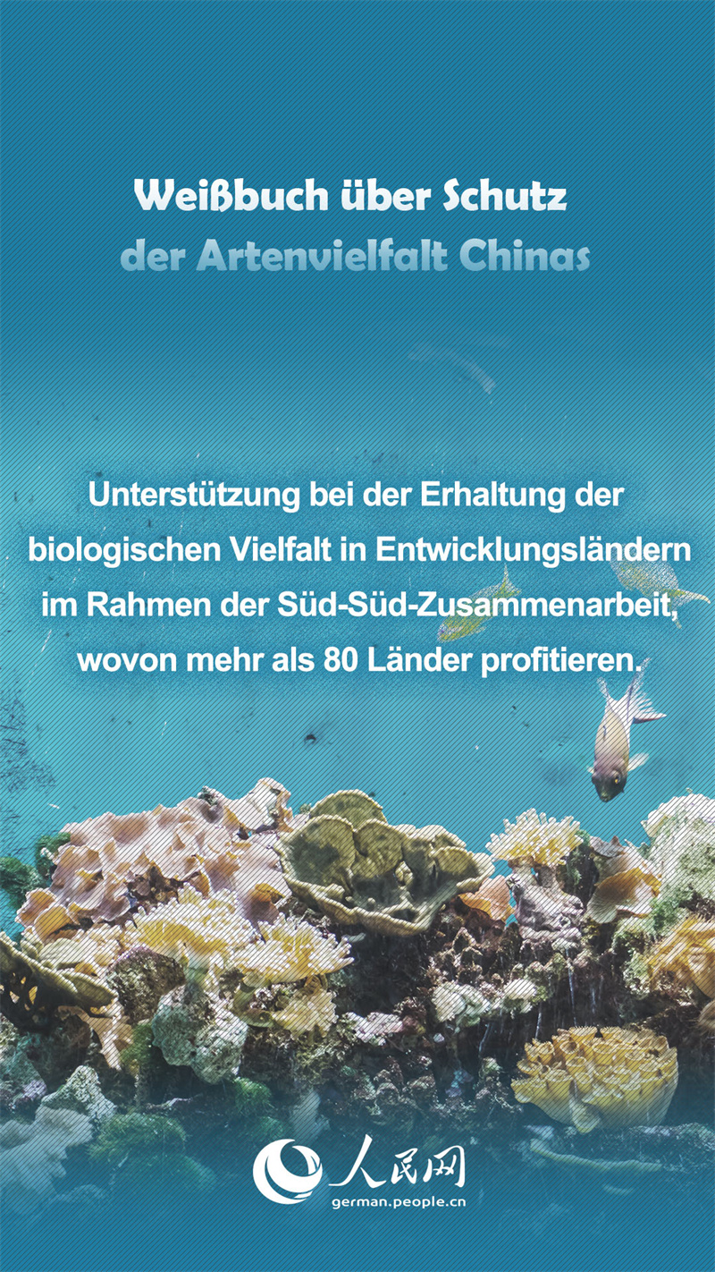 Wei?buch über Schutz der Artenvielfalt Chinas in Zahlen