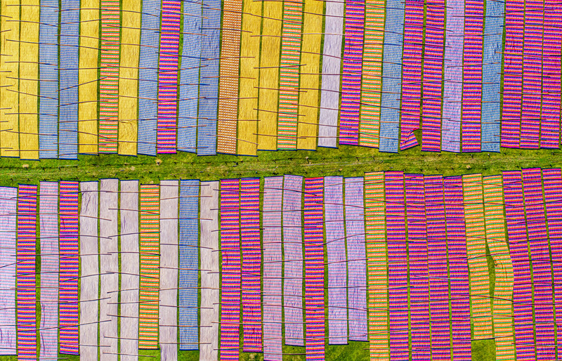 Foshan: Ein Meer aus farbenfroher Xiangyun-Seide