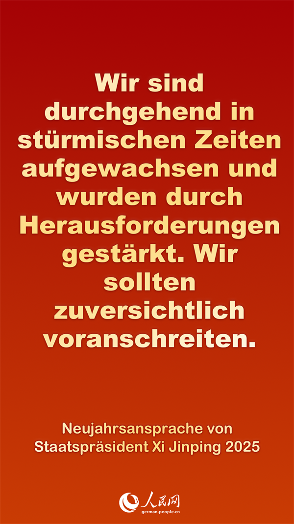 Poster: Neujahrsansprache von Staatspr?sident Xi Jinping 2025