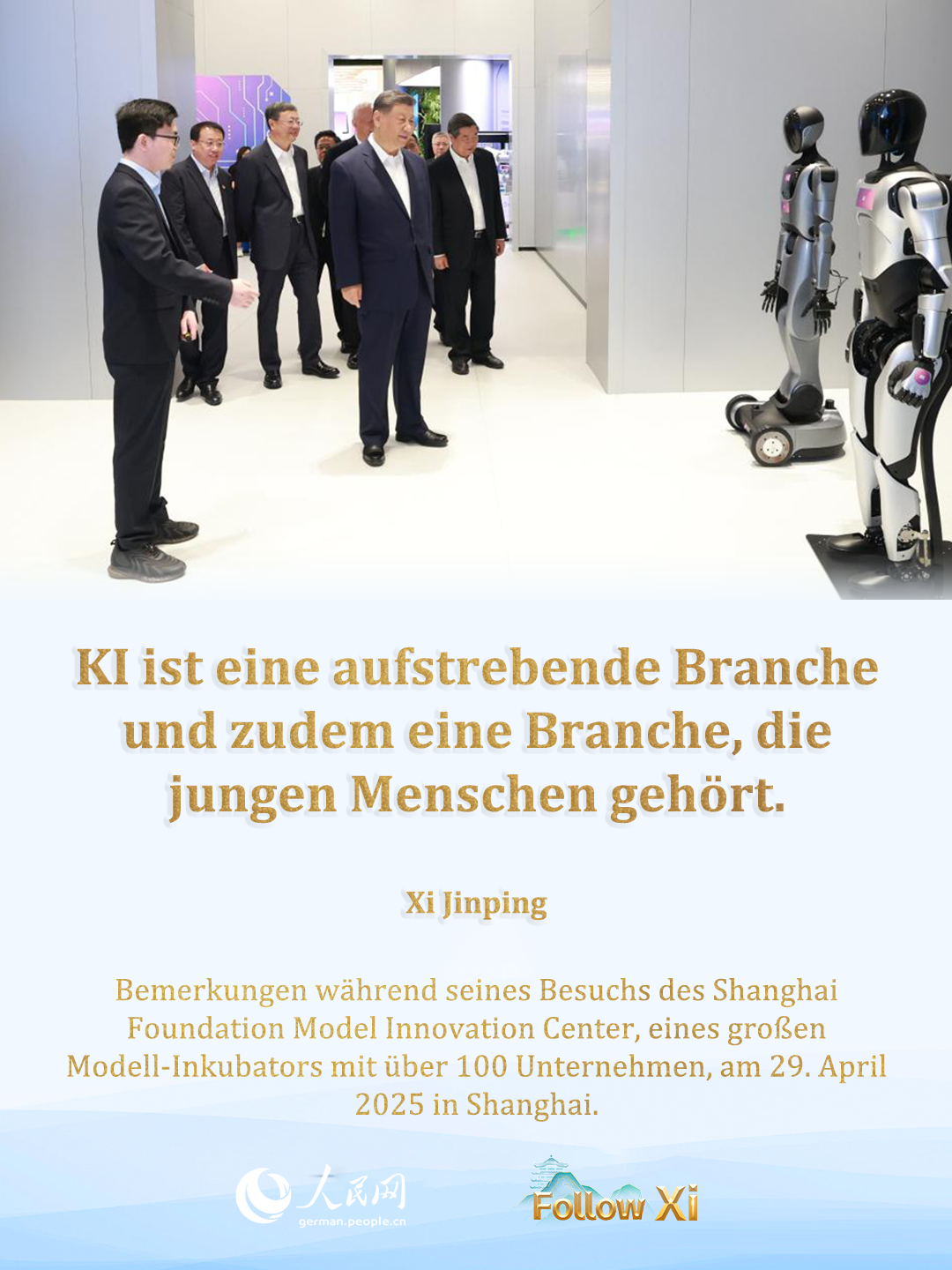 Xi Jinping: KI ist eine aufstrebende Branche und zudem eine Branche, die jungen Menschen geh?rt