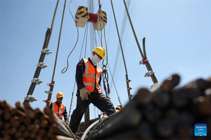Baubeginn für Hauptteil der 562,16 Meter langen Taohe-Brücke