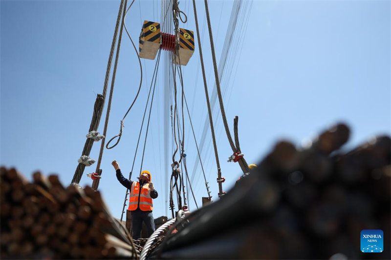 Baubeginn für Hauptteil der 562,16 Meter langen Taohe-Brücke