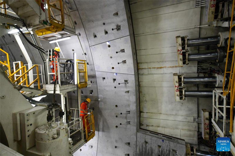 Aushubarbeiten am Gelben Fluss-Abschnitt des Tunnels der Huanggang Road abgeschlossen