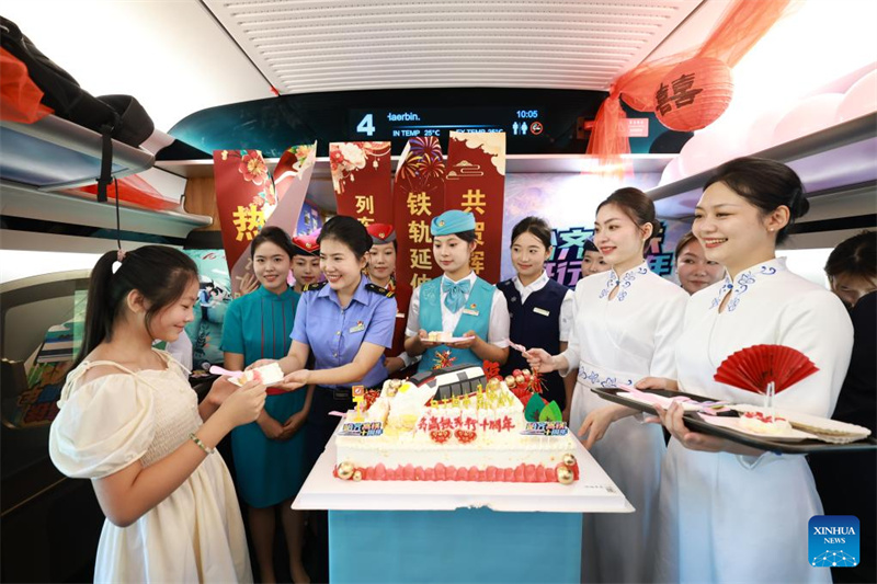 Chinas n?rdlichste Hochgeschwindigkeitsbahn feiert 10-j?hriges Jubil?um