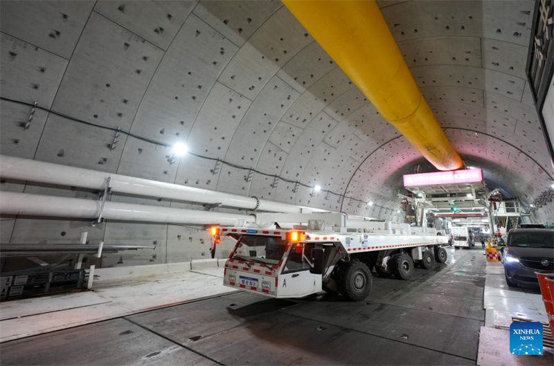 Im Bau befindlicher Tunnel unter dem Gelben Fluss in Jinan