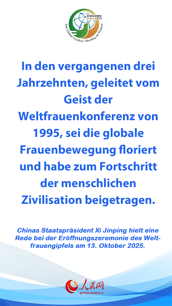 Poster: Xi Jinping h?lt eine Rede auf dem Weltfrauengipfel in Beijing