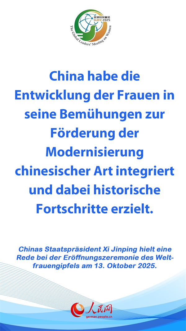 Poster: Xi Jinping h?lt eine Rede auf dem Weltfrauengipfel in Beijing