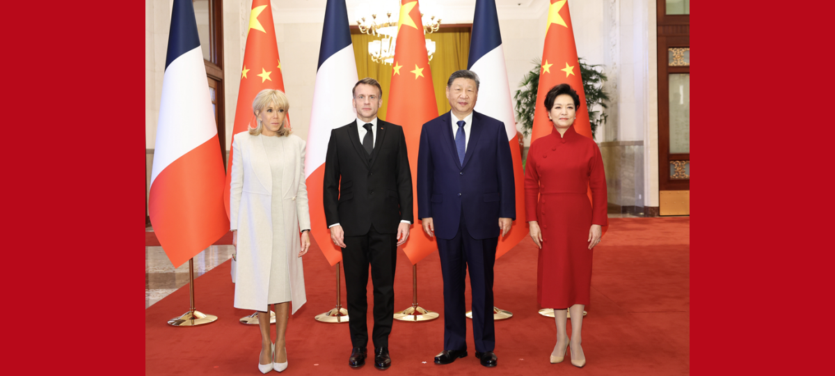 Xi Jinping trifft Emmanuel Macron